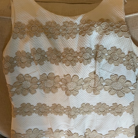 White and gold mini dress - Picture 4 of 8